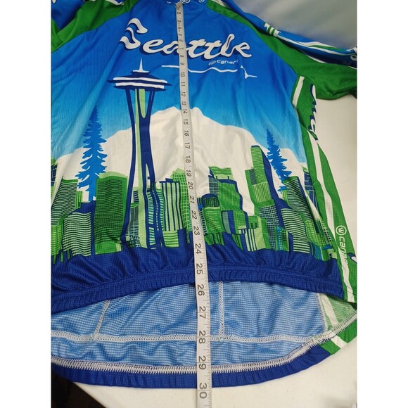 Canari Cycling Jersey Mens XXL Seattle Space Needle Emerald City NWT $70 - Picture 7 of 10